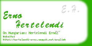 erno hertelendi business card